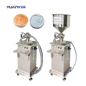 Machine de remplissage semi-automatique verticale à piston pour liquides visqueux (sauces, crèmes, confitures, lotions, shampoings) en flacons et bouteilles - Product Image 1