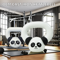 Kettlebell en fonte massif Panda - Portable et écologique pour l'entraînement de force musculaire et la remise en forme