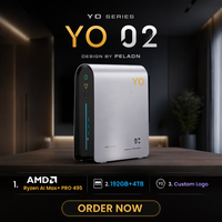 Mini PC 192GB AMD Ryzen AI Max+ PRO 495 395 160GB VRAM 300B LLM OEM Grosir Pabrik Komputer Mini