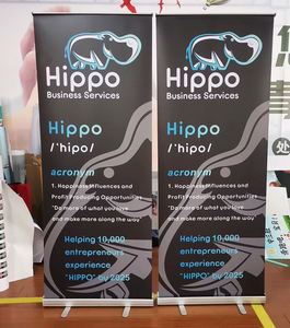 80*200cm Aluminium Portable Retractable Pull <b>Roll</b> up Banner Stand with Wide Base - Product Image 2