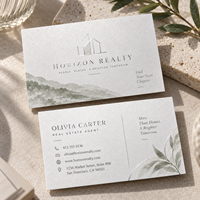 Cartes de visite professionnelles en papier nacré argenté de qualité supérieure, cartes personnalisées pour agents immobiliers, service d'impression de cartes de visite de luxe pour agents immobiliers