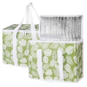 Muestra gratuita al por mayor: Bolsa térmica roja personalizada para alimentos, bolsa de refrigeración de gran capacidad, reutilizable. - Product Image 1
