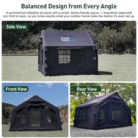Personnalisé 8 ㎡   Tente de camping gonflable de luxe, tente de fête portable, tente de camping familiale pour l'extérieur, tente imperméable, tente pneumatique