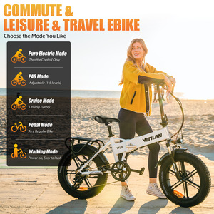 VITILAN V3 2.0 48V 250W Vélo de ville électrique pliable avec moteur arrière sans balais 13AH Lithium Ion pour femmes et adultes - Product Image 5