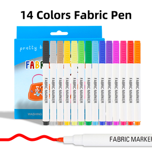 Marqueur permanent <span class=keywords><strong>Ishow</strong></span> pour enfants, imperméable, non décolorant, en acrylique, 10/14 couleurs, non toxique, sûr pour les t-shirts, compétitif - Product Image 2