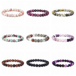 Gran oferta de piedras naturales de 8mm, preciosas piedras preciosas semipreciosas, cristal curativo, pulseras de cuentas de semillas Unisex elásticas - Product Image 4