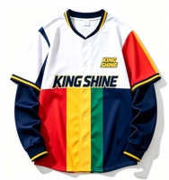 Streetwear Maßgeschneidertes Baseball-Trikot Regenbogen-Gestreifter Pullover Knitterfreie T-Shirts Hochwertige Herren-Trikots Sublimations-Trikot