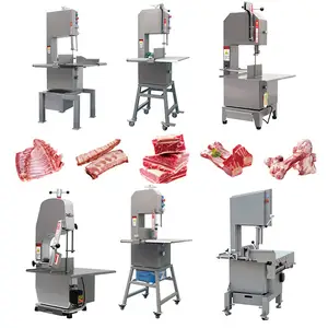 Industriële Roestvrijstalen Zware Automatische Kip En Varkensvlees Bevroren Vlees Vis Caw Staande Bot Zag Vlees Snijmachine Prijs