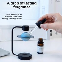 Diffuseur d'aromathérapie sans brume Levitating Planet, ornement de bureau à huiles essentielles, silencieux, économe en énergie, cadeau d'anniversaire créatif