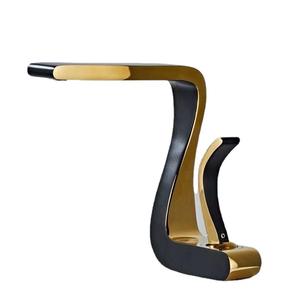 Robinetterie de salle de bains moderne et luxueuse, table de maquillage, lavabo en cuivre noir de haute qualité, robinet d'eau, lavabo de salle de bains avec robinet - Product Image 3