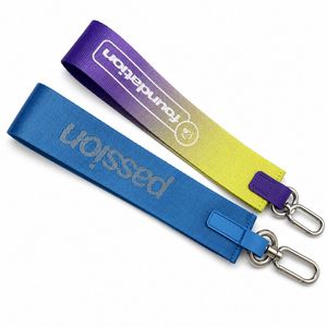 Durable Custom Printed <b>Polyester</b> Two Carabiners Hook Strap Multi-Functional Key Holder <b>Lanyard</b> with Digital Printing - Product Image 1