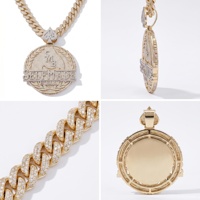 Collier avec plaque nominative Hip-Hop de 3 pouces, bijoux personnalisés en argent sterling 925 avec pendentif glacé en moissanite, plaqué or rose, forme animale