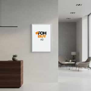 Lightbox Rettangolare Argento A3 in Vetro Temperato con Retroilluminazione LED da Parete - Product Image 3