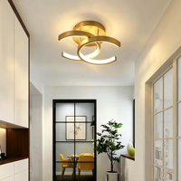 Décoration intérieure, plafonnier encastré, lumière dorée pour chambre à coucher, lampe de plafond pour salon