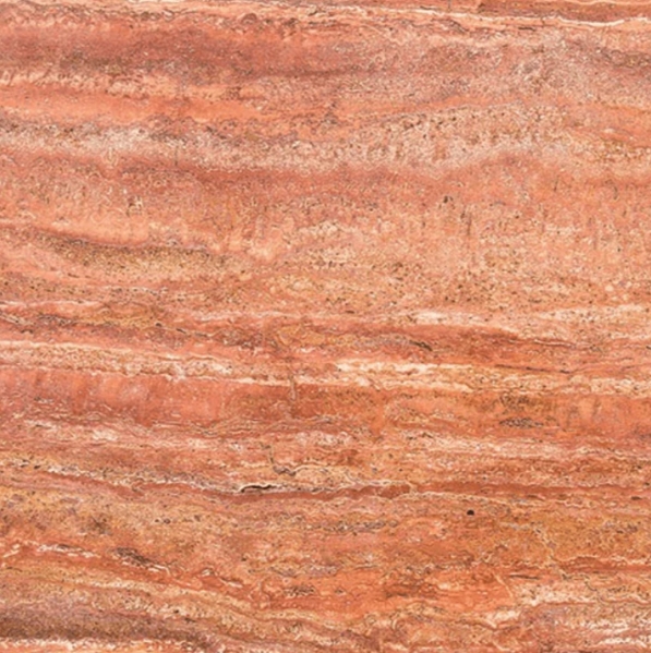 Travertino rojo con base de anillos