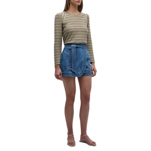 กางเกงยีนส์ขาสั้นขายดีสำหรับผู้หญิง สไตล์วินเทจ เซ็กซี่ ขายส่ง พร้อมเข็มขัด - Product Image 5