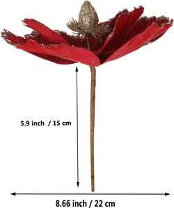 Guirnalda de árbol de Navidad, guirnalda, fiesta de boda, bricolaje, brillo de Navidad, flores de Pascua, flores de Navidad artificiales para Decoración - Product Image 3