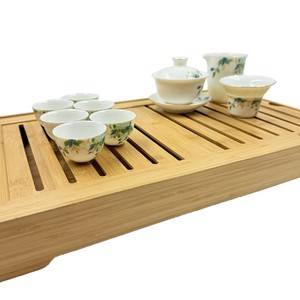 Bamboo <b>Tea</b> <b>Tray</b> Mini Portable Dry Brewing Home Hotel Use Water Storage Travel <b>Tea</b> Bowl - Product Image 2