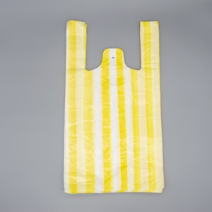 Trung Quốc Nhà Sản Xuất Màu Sọc Vest Xử Lý Túi Siêu Thị Mua Sắm T-shirt Túi Nhựa - Product Image 4