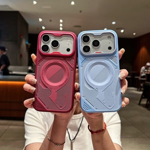 เคสโทรศัพท์แม่เหล็กแบบด้านใหม่ ช่วยระบายความร้อน สำหรับ iPhone 18 12 13 14 15 16 17 Pro Max พร้อมปุ่มสัมผัสป้องกันกล้อง - Product Image 5
