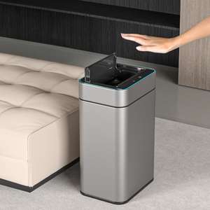 <span class=keywords><strong>Poubelle</strong></span> Intelligente Automatique en Acier Inoxydable de 60 L, à <span class=keywords><strong>Double</strong></span> Ouverture, Design avec Capteur, pour Usage Extérieur, 13 Gallons - Product Image 2