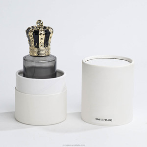 Caja blanca personalizada Botella de perfume negra transparente Botellas de perfume de lujo de 50ml con tapa de corona - Product Image 6