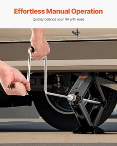 Cric de remorque 5000 lb, crics à ciseaux, stabilisateur de camping-car, ensemble de crics à ciseaux de nivellement, cric stabilisateur robuste avec poignée à manivelle et douille - Product Image 5