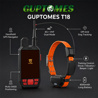 GUPTOMES Sistema de Rastreo GPS para Perros de Caza Resistente VHF 4G con Doble Red y Failover - Carcasa Resistente a Golpes con Brújula y Navegación PDA