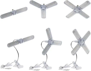 Bombilla <span class=keywords><strong>LED</strong></span> de Cultivo de 20W E26/E27, Lámpara de Cultivo de Plantas de <span class=keywords><strong>Espectro</strong></span> <span class=keywords><strong>Completo</strong></span>, Lámpara Plegable de Cuatro Hojas, Hidroponía, Jardín, Invernadero, Plantas de Interior - Product Image 4