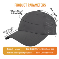 Gorras Ecológicas Sostenibles, Gorra de Béisbol de Algodón con Corte Láser, Ventilada y Ligera, Gorra de Béisbol Personalizada de 6 Paneles