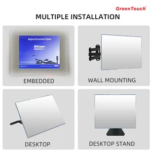 Green Touch 15 " 5 Wire Resistive Touch Screen Display Open Frame 1024 X768 Resolution Touch Monitor Industrial LCD For Kiosk