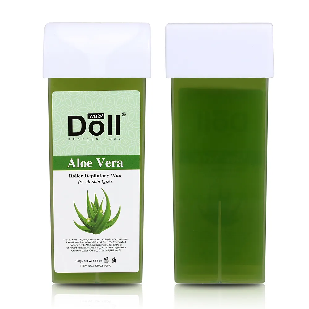 100g Aloe Vera Roll on Hot Film Hair Removal Hot Wax Wholesale natural Depilatory roller Wax Factory