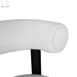 Bắc Âu hiện đại bọc ghế ăn tối giản Scandinavian nhà hàng sang trọng japandi boucle ghế ăn - Product Image 6