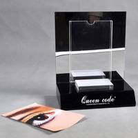 Présentoir de produits de soins personnels en acrylique, présentoir de parfum en perspex, présentoir de comptoir POP, présentoir de cosmétiques en acrylique noir, unité de glorification