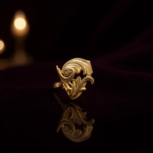 Orecchini a polsino E2701 in lega di zinco placcati oro con motivo vegetale, stile vintage, gioielli unisex per tutti i giorni - Product Image 2