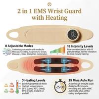 Masseur de main chauffant intelligent EMS avec logo personnalisé, sangle sans fil, support de poignet sans fil, machine de massage avec écran LCD