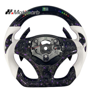 Volante LED de Fibra de Carbono Forjado Personalizado en Color Morado para BMW E82 E88 E90 E91 E92 M3 320d 330i 335i 135i 128i Coupé 2006-2013 - Product Image 1