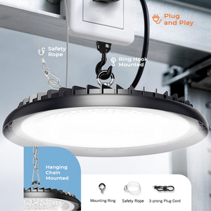 Siêu mỏng Vòng IP65 200W UFO <span class=keywords><strong>Led</strong></span> cao bay ánh sáng Nhôm Cơ thể chiếu sáng trong nhà công nghiệp vật cố cửa hàng Kho đèn nhà để xe - Product Image 4