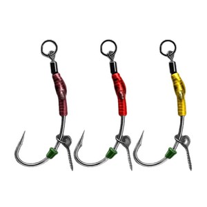 Equipo Premium para Pesca de Carpa, Sistema Ronnie Rig, con Anzuelo Curvo Afilado, Espiga para Cebo y Funda Giratoria 360° Anti-Enredos, <span class=keywords><strong>3</strong></span> Colores, Tamaños 2, 4, 6, 8 - Product Image 1