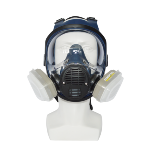 Venta al por mayor de cara completa a prueba de polvo máscara de gas reutilizable filtro de doble cartucho con gran vista máscara de gas - Product Image 4