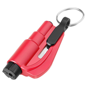 Martillo de Emergencia Rompeventanas de Coche Rojo 20g Herramienta de Seguridad Llavero para Escape y Rescate de Vehículos - Product Image 1