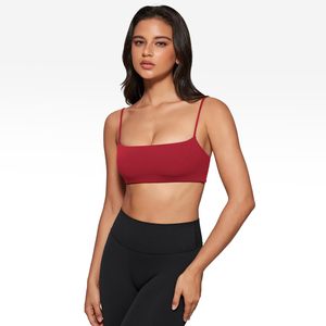 Reggiseno sportivo INGIA da donna traspirante ad alto sostegno con scollo quadrato, spalline sottili, imbottito, senza ferretto, per yoga e allenamento, modello crop top - Product Image 3