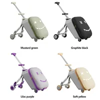 Valise pour Enfant à Roulettes et Portée, Bagage Cabine Pliant de 20 Pouces pour Bébé, Peut Servir de Poussette
