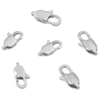 Fermoirs en acier inoxydable, fermoirs mousquetons pour la fabrication de bijoux, colliers, bracelets, accessoires de fermeture de chaîne