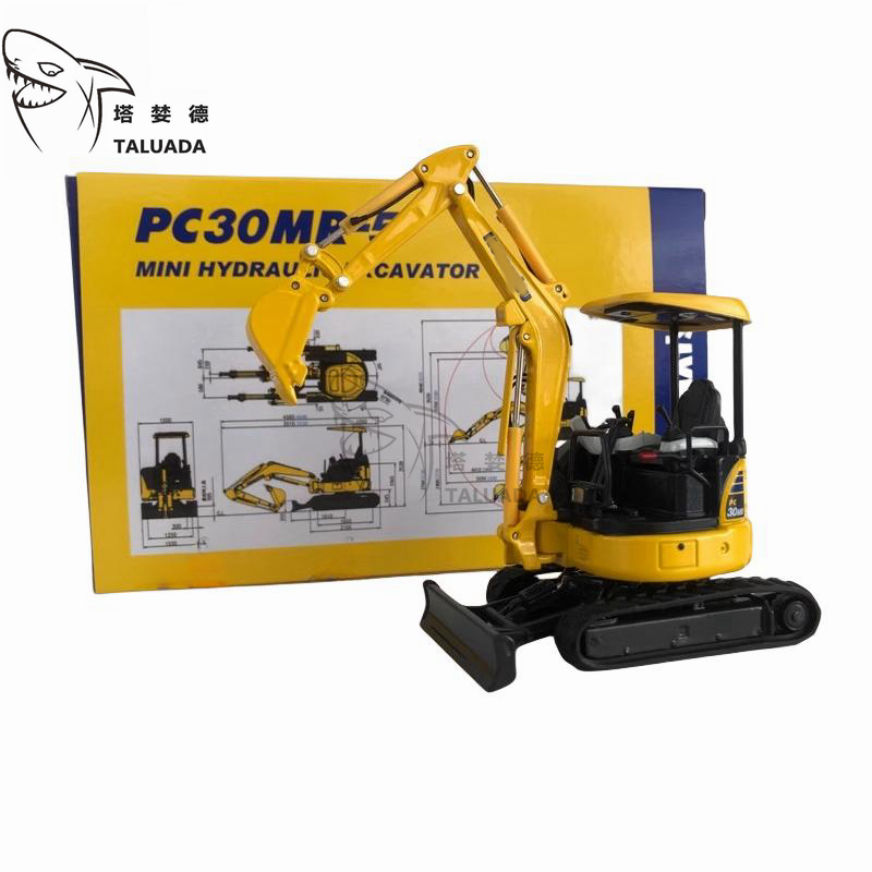 TALUADA Komatsu PC30MR-5 Mini Excavator Model 1:32 Scale for