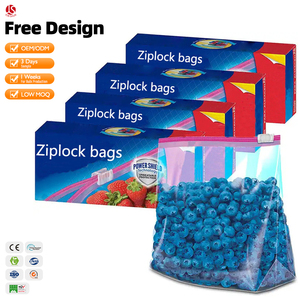 Tùy chỉnh trong suốt celar <span class=keywords><strong>LDPE</strong></span> bền Zip khóa gallon trượt thực phẩm lưu trữ dây kéo nhựa <span class=keywords><strong>Ziplock</strong></span> túi cho các loại trái cây rau - Product Image 1