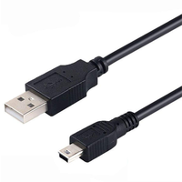 Cable USB AM/Mini B 3A de Carga Rápida Personalizado, con Malla de Protección de PVC, para Computadora, Escáner de Código de Barras, Impresora (Certificado CE/FCC)