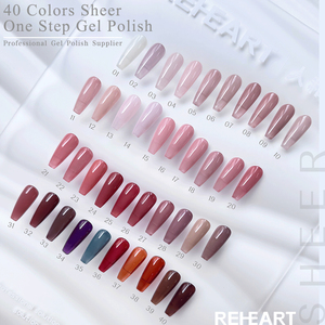 40 Colores de Esmalte de Uñas en Gel UV Profesional, Proveedor OEM ODM, Colección de Esmaltes de Uñas en Gel Transparente, Color Nude, Efecto Gelatina, de un Solo <span class=keywords><strong>Paso</strong></span> - Product Image 2