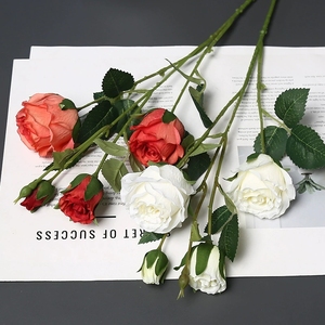 <strong>Tula</strong> Rose Silk Flowers 61cm 4 Heads Multi Color for Wedding Photography Props - Product Image 3