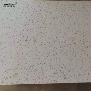 Plaque de plafond suspendu décorative en fibre minérale acoustique 600x600, 2 x 4 pieds, isolation phonique pour plafond - Product Image 2
